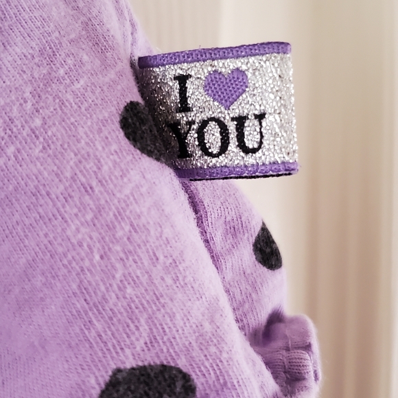 Purple with Black Hearts Hello Kitty Girls Skirt size 4T - Picture 4 of 4